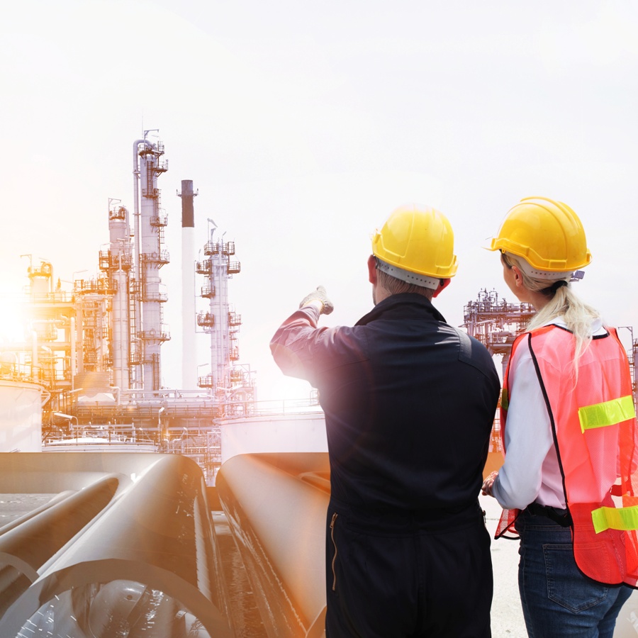 Production engineer with oil and chemical refinery